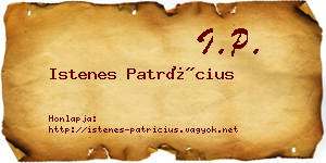 Istenes Patrícius névjegykártya